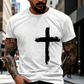 📢📢40% OFF !! ⏰Men's Faith-Based Cross Graphic Tee