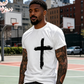 📢📢40% OFF !! ⏰Men's Faith-Based Cross Graphic Tee