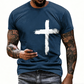 📢📢40% OFF !! ⏰Men's Faith-Based Cross Graphic Tee