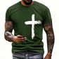 📢📢40% OFF !! ⏰Men's Faith-Based Cross Graphic Tee