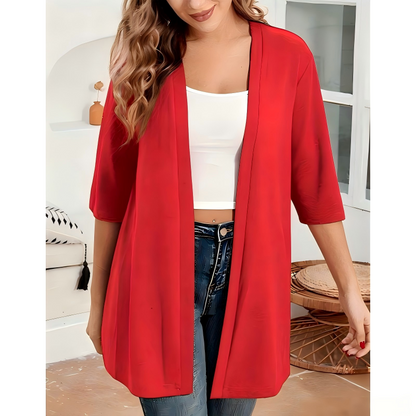 📢📢40% OFF !! ⏰Women's Plus Size Open Front Cardigan