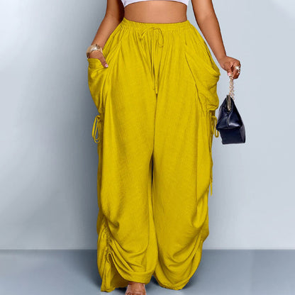 Women's Loose-Fit Drawstring Lantern Pants