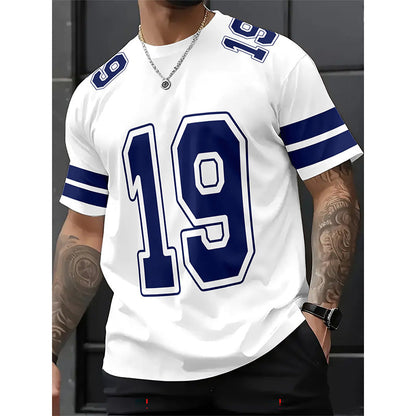 📢📢40% OFF !! ⏰ Sporty Number Print Short Sleeve Top 🌟– Casual, Fun & Easy to Style