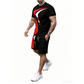 📢📢40% OFF !! ⏰Men's Graphic Print T-Shirt & Shorts Set🏃‍♂️