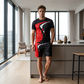 📢📢40% OFF !! ⏰Men's Graphic Print T-Shirt & Shorts Set🏃‍♂️