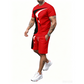 📢📢40% OFF !! ⏰Men's Graphic Print T-Shirt & Shorts Set🏃‍♂️