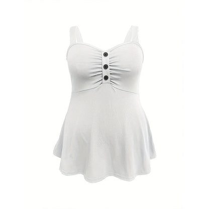 📢📢50% OFF !! ⏰Women's Summer Sleeveless Button Front Tank Top