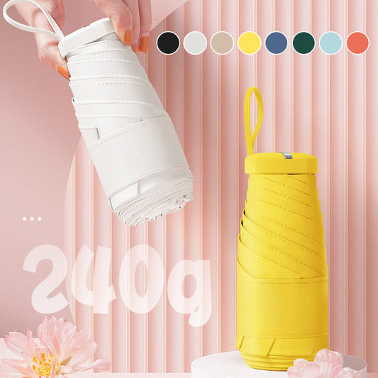 📢📢40% OFF !! ⏰Solid-color mini travel umbrella for sun & rain☀️🌧️