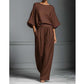 📢📢40% OFF !! ⏰Women's Two-Piece Loose Fit Top and Wide-Leg Pants Set