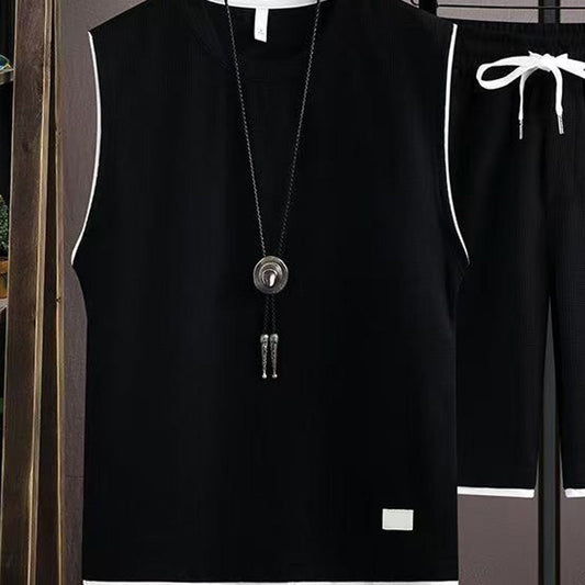 📢📢40% OFF !! ⏰Men’s Minimalist Crew Neck Tank & Shorts Set