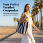 📢📢40% OFF !! ⏰Classic Vertical Stripe Beach & Shopping Tote👜
