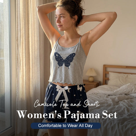 📢📢40% OFF !! ⏰Women's Camisole Top and Shorts Pajama Set