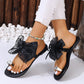 📢📢50% OFF !! ⏰Elegant Bow Flat Beach Sandals