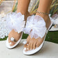 📢📢50% OFF !! ⏰Elegant Bow Flat Beach Sandals
