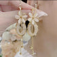 Elegant Flower Tassel Dangle Earrings