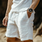 📢📢40% OFF !! ⏰ Men's Cotton-Linen Shorts – Breathable, Drawstring, Relaxed Fit ☀️