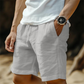📢📢40% OFF !! ⏰ Men's Cotton-Linen Shorts – Breathable, Drawstring, Relaxed Fit ☀️