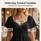 👗 LIMITED-TIME 50% OFF! ✨ Puff Sleeve Backless Bow Tie Dress – Knot Front, A-Line, Elegant 🎀