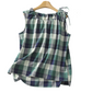 Women's Plaid Tie-Shoulder Sleeveless Top