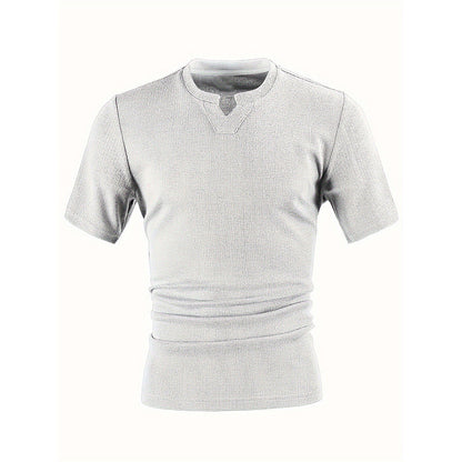 Men's Slim Fit V-Neck Short-Sleeve Shirt