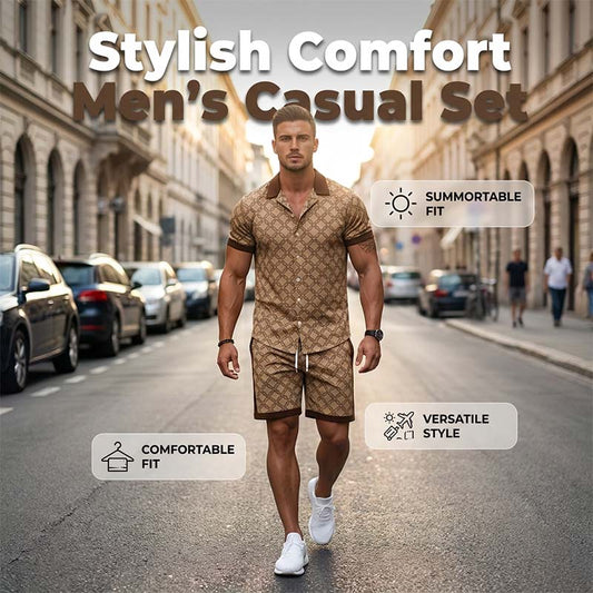📢📢30% OFF !! ⏰New arrivals now on sale-Men's Printed 2-Piece Summer Set【Limited Release】