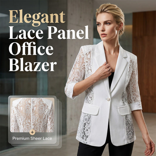 📢📢40% OFF !! ⏰Summer Breathable White Lace Blazer Slim Fit Suit Jacket