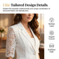 📢📢40% OFF !! ⏰Summer Breathable White Lace Blazer Slim Fit Suit Jacket