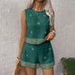 📢📢40% OFF !! ⏰Women's Bohemian Print Sleeveless Top & Shorts Set