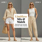 📢📢40% OFF !! ⏰Women's Summer Slouchy Loose Fit Pants Set with Batwing Sleeves