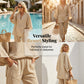 📢📢40% OFF !! ⏰Women's Summer Slouchy Loose Fit Pants Set with Batwing Sleeves