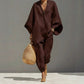 📢📢40% OFF !! ⏰Women's Summer Slouchy Loose Fit Pants Set with Batwing Sleeves