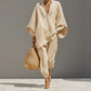 📢📢40% OFF !! ⏰Women's Summer Slouchy Loose Fit Pants Set with Batwing Sleeves