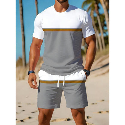 📢📢40% OFF !! ⏰Men's Summer Color-Block Sportswear Set