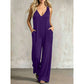 📢📢30% OFF !! ⏰Women's Effortless Summer V-Neck Jumpsuit