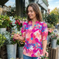 📢📢40% OFF !! ⏰Women's Summer Floral Top with Puff Sleeves