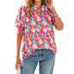 📢📢40% OFF !! ⏰Women's Summer Floral Top with Puff Sleeves