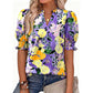 📢📢40% OFF !! ⏰Women's Summer Floral Top with Puff Sleeves