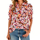 📢📢40% OFF !! ⏰Women's Summer Floral Top with Puff Sleeves