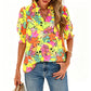 📢📢40% OFF !! ⏰Women's Summer Floral Top with Puff Sleeves