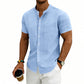 Men's Loose Fit Solid Short Sleeve Shirt