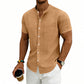 Men's Loose Fit Solid Short Sleeve Shirt