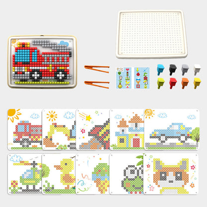 📢📢50% OFF !! ⏰Creative Mushroom Finger Puzzle Pegboard Toy