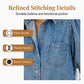 📢📢40% OFF !! ⏰ Women's Puff Sleeve Denim Blouse – Button-Down, Lapel Collar, Lightweight 🌟