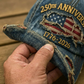 📢📢40% OFF !! ⏰250th Anniversary Distressed Baseball Cap