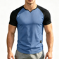📢📢50% OFF !! ⏰Men's V-Notch Raglan Sleeve Athletic T-Shirt