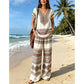 📢📢40% OFF !! ⏰Women's Printed Top & Pants 2-Piece Set