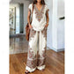 📢📢40% OFF !! ⏰Women's Printed Top & Pants 2-Piece Set