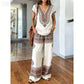 📢📢40% OFF !! ⏰Women's Printed Top & Pants 2-Piece Set
