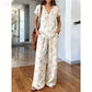 📢📢40% OFF !! ⏰Women's Printed Top & Pants 2-Piece Set