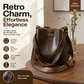 Women's Vintage Large-Capacity Shoulder Bucket Bag